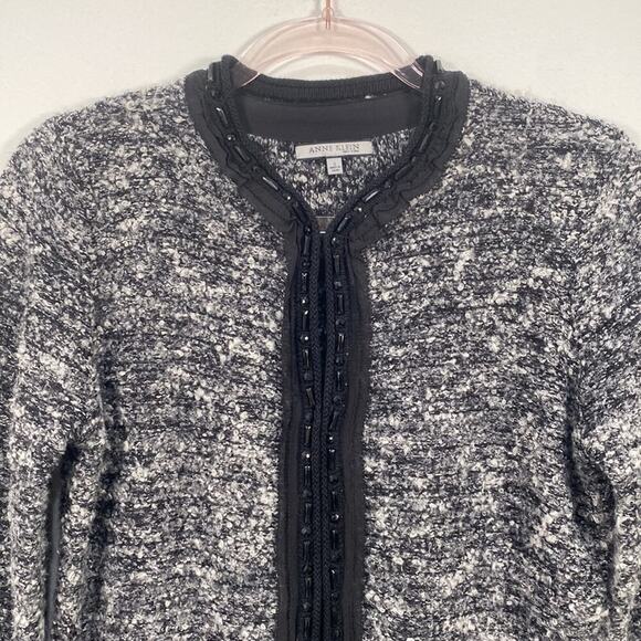 Anne Klein Silk Wool Cashmere Blend Blazer Women's Small  Black - Picture 2 of 10